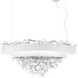 Groovy Suspension by IDL, Finish: Velvet White/Pure Steel-IDL, ,  | Casa Di Luce Lighting
