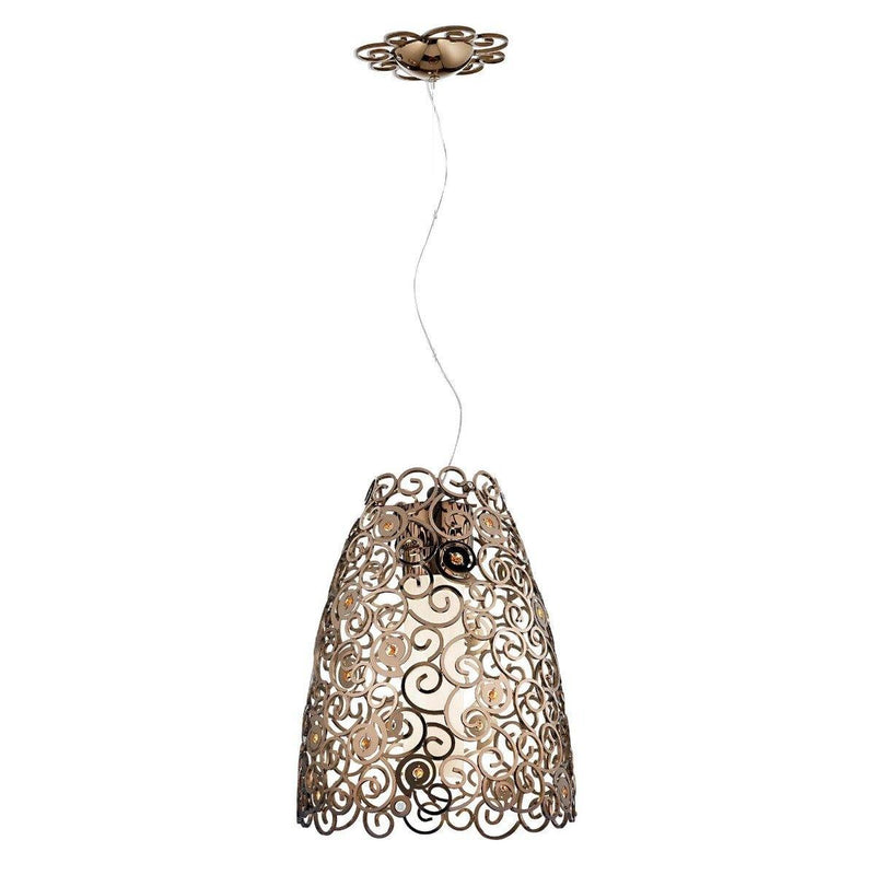 Crystal Marine Suspension by IDL, Finish: Bronze with Topaz Crystals-IDL, ,  | Casa Di Luce Lighting