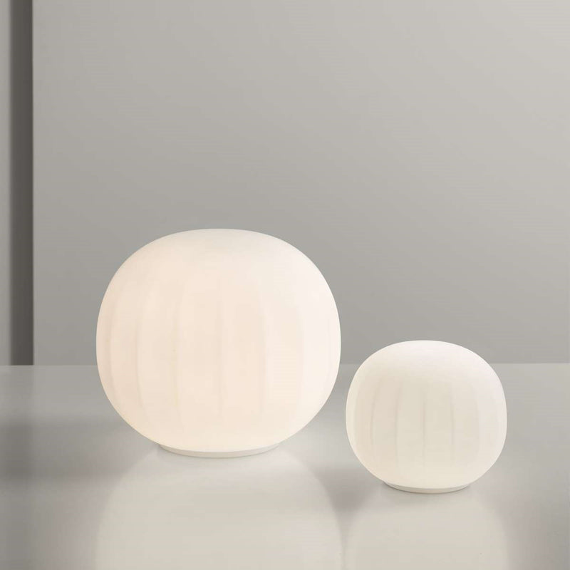 Lita Stemless Table Lamp By Luceplan, Finish: White Painted Aluminium