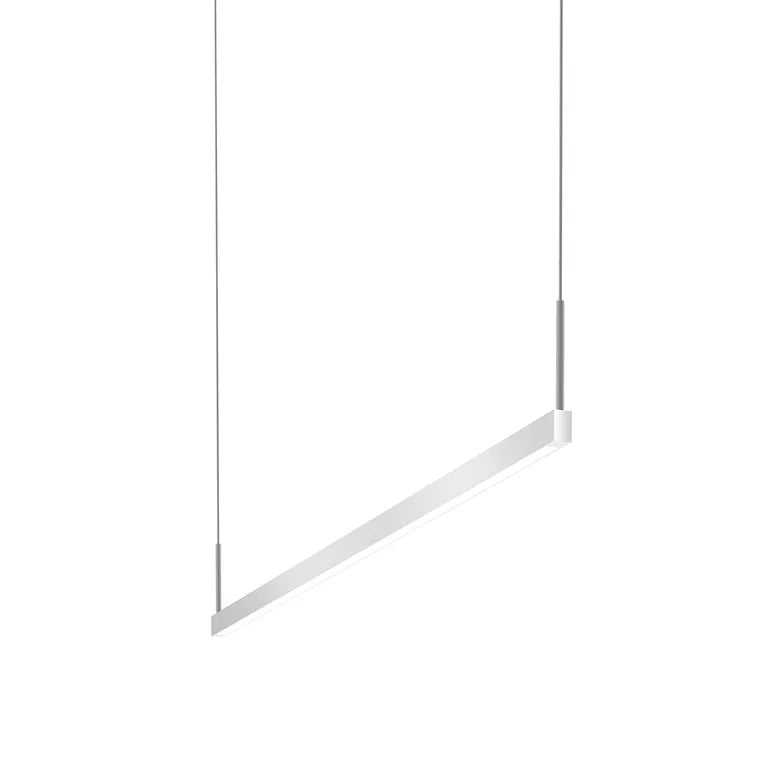Thin-Line LED Pendant By Sonneman Lighting, Size: Medium, Finish: Bright Satin Aluminum