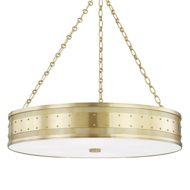 Gaines Pendant by Hudson Valley, Finish: Brass Aged, Nickel Polished, Aged Old Bronze-Hudson Valley, Historic Nickel-Hudson Valley, Size: Small, Medium, Large,  | Casa Di Luce Lighting
