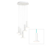 Cielo Multilight Chandelier by Pablo, Finish: White/Turquoise Cord, Number of Lights: 5 lights,  | Casa Di Luce Lighting
