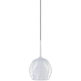 Cage Small Suspension by Diesel Living with Lodes, Color: White, Finish: White, Canopy Color: Matt Black | Casa Di Luce Lighting