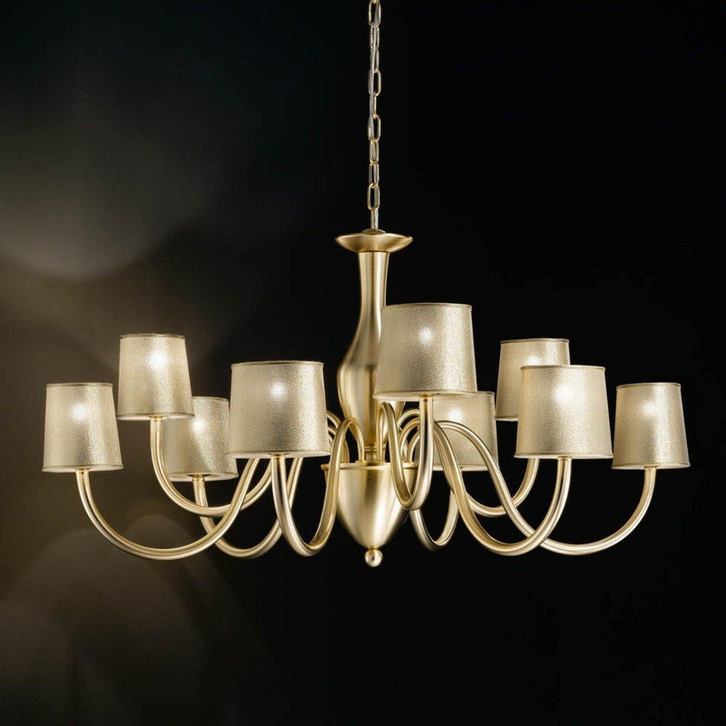 Grace Chandelier by IDL, Color: Gold Lame-IDL, Finish: Brushed Gold,  | Casa Di Luce Lighting