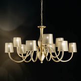 Grace Chandelier by IDL, Color: Gold Lame-IDL, Finish: Brushed Black Nickel,  | Casa Di Luce Lighting