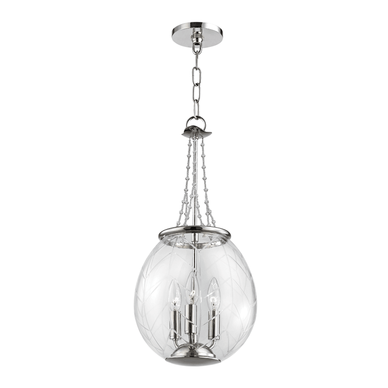 Polished Nickel Pierce Pendant by Hudson Valley