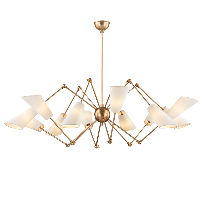 Buckingham Chandelier by Hudson Valley, Finish: Brass Aged, Nickel Polished, Old Bronze-Mitzi, Number of Lights: 8, 12,  | Casa Di Luce Lighting