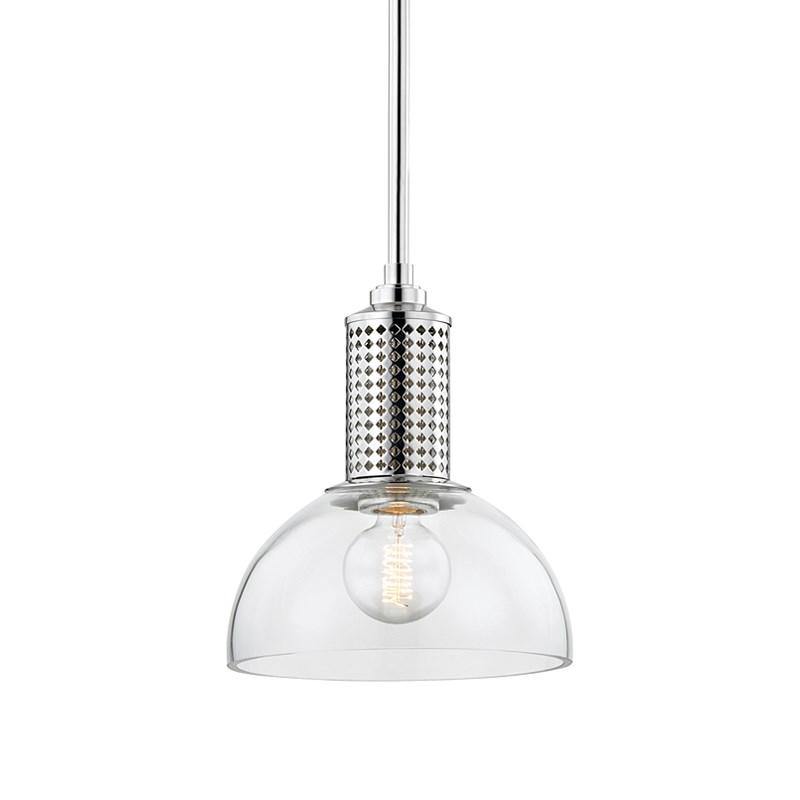 Halcyon Pendant by Hudson Valley, Finish: Nickel Polished, Size: Small,  | Casa Di Luce Lighting