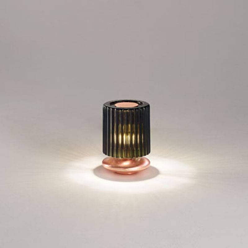 Copper/Green Tread Table Light by Vistosi
