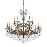 Milano Chandelier By Schonbek, Finish: Gold Heirloom-Schonbek, Gold Etruscan-Schonbek, Gold French -Schonbek, Gold Parchment-Schonbek, Silver Antique-Schonbek, Bronze Heirloom-Schonbek, Bronze Florentine-Schonbek, Size: Small, Medium, Large, Crystal Color: Heritage-Schonbek, Radiance Crystal-Schonbek | Casa Di Luce Lighting