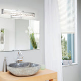 Cardito Vanity Light By Eglo - Chrome Color above the mirror