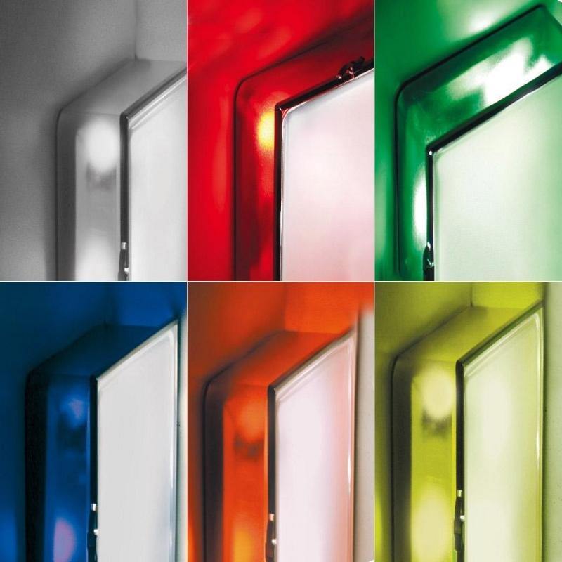 Box Quadrata Wall-Ceiling Light by Ai Lati, Color: Blue, Red, Green, Orange, Yellow, Transparent, ,  | Casa Di Luce Lighting