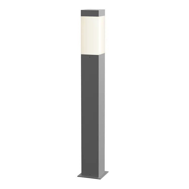 Square Column LED Bollard By Sonneman Lighting, Size: Large, Finish: Textured Gray