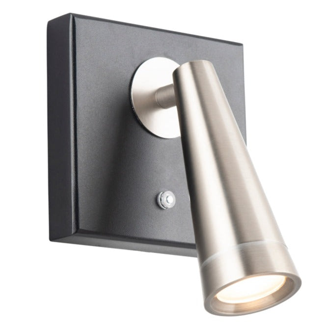 Arne Wall Light By W.A.C. Lighting, Finish: Black / Brushed Nickel