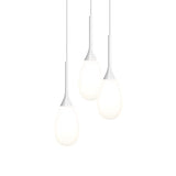 Parisone LED Chandelier By Sonneman Lighting, Finish: Satin White,  Lens Type: White Etched Cased Glass