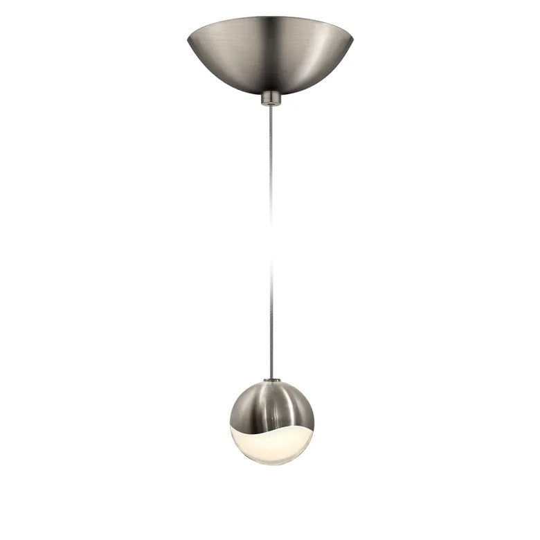 Grapes LED Pendant By Sonneman Lighting, Size: Small, Finish: Satin Nickel, Canopy Style: Dome Canopy