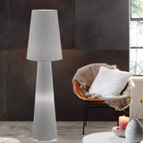 Carpara Floor Lamp By Eglo - Grey Color along side a chair