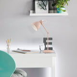 Priddy Table Lamp By Eglo - Pastel Apricot Color on the table