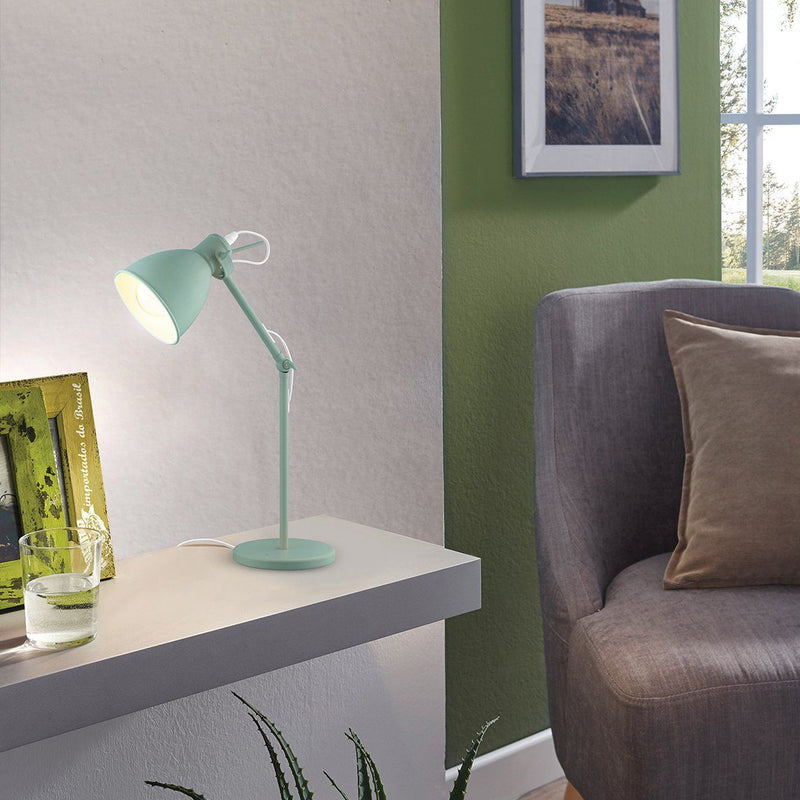 Priddy Table Lamp By Eglo - Pastel Light Green Color on the table