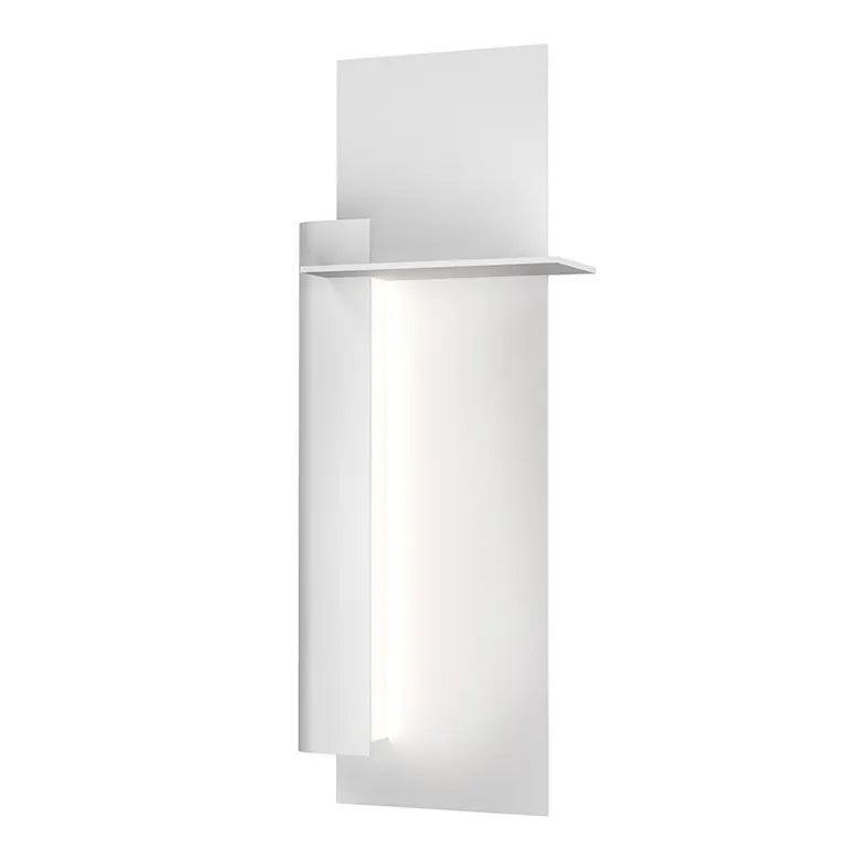 Backgate Indoor-Outdoor Sconce By Sonneman Lighting, Size: Medium, Finish: Textured White, Orientation: Left