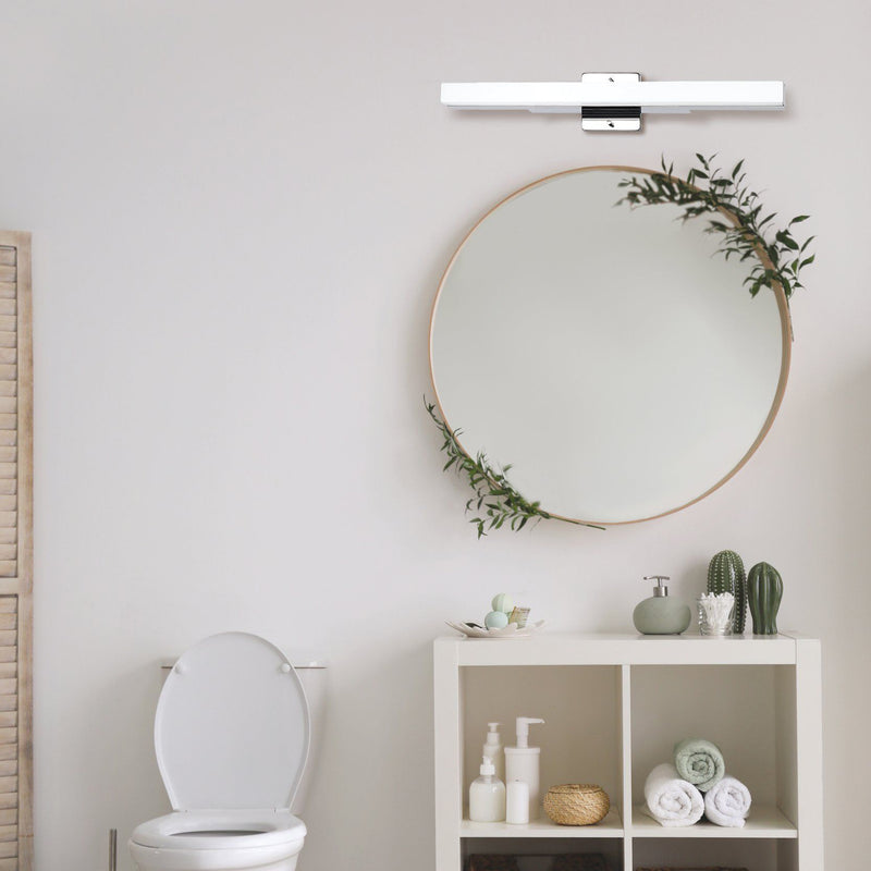 Toretta Mirror Light By Eglo - White Color in Washroom