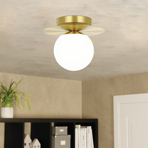 Arenales Ceiling Light By Eglo - Brass Color on the ceiling