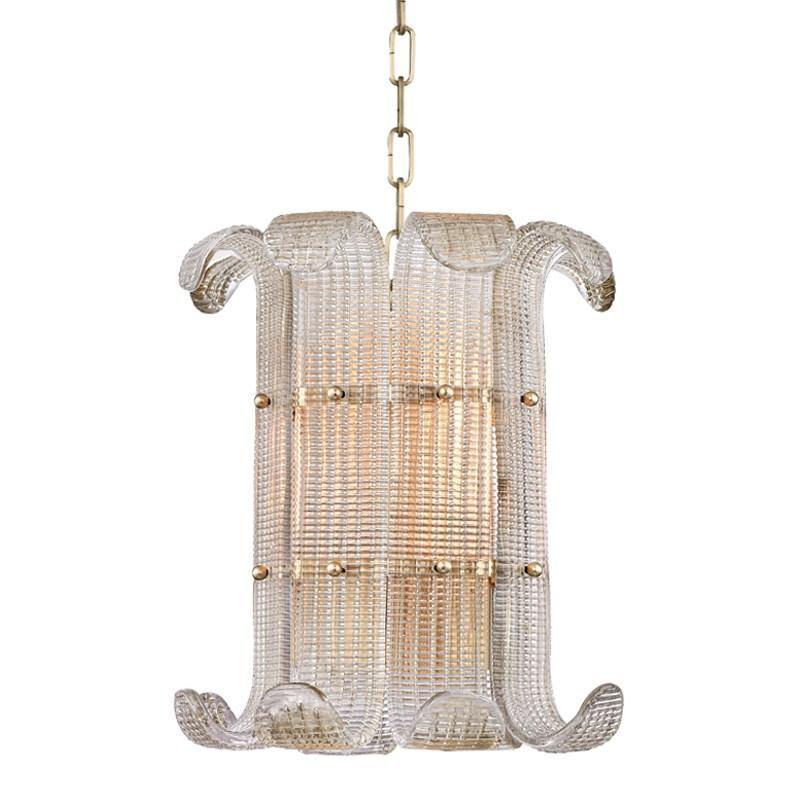 Brasher Chandelier by Hudson Valley, Finish: Brass Aged, Size: Small,  | Casa Di Luce Lighting