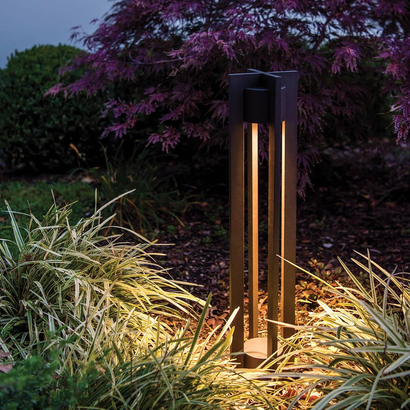 Chamber LED Bollard by W.A.C. Lighting, Finish: Bronze, Black, Color Temperature: 2700K, 3000K,  | Casa Di Luce Lighting
