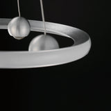 Nodes LED Chandelier By ET2, Finish: Brushed Aluminum, Diameter: 18 inch