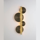 Strate Moon Wall Light By CVL, Finish: Satin Brass, Color: Satin Graphite