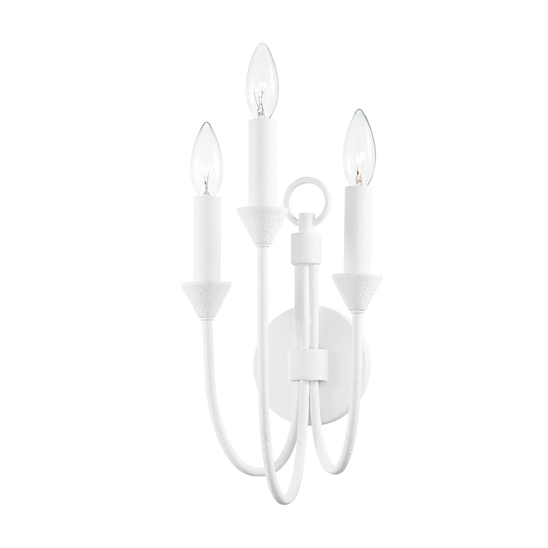 Cate Wall Sconce By Troy Lighting, Finish: Gesso White, Number of lights: 3 Light