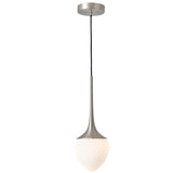 Louis Pendant By CVL, Finish: Satin Nickel, Glass Type: Opal And Patterned, Size: X Large