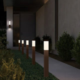 Square Column LED Bollard By Sonneman Lighting, Size: Medium, Finish: Textured Bronze