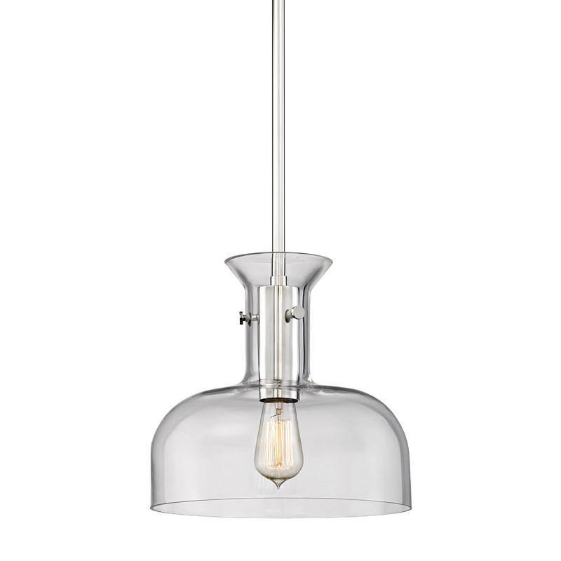 Coffey Pendant by Hudson Valley, Finish: Nickel Polished, Size: Small,  | Casa Di Luce Lighting