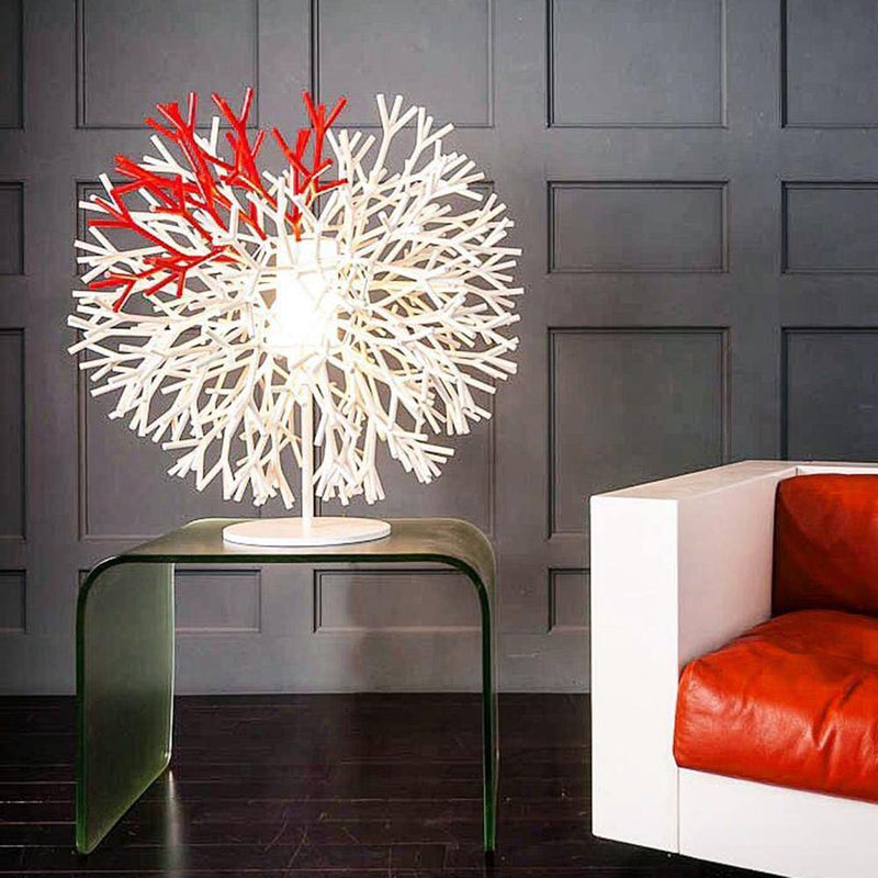 Coral Table Lamp by Pallucco, Shade: White/Orange-Pallucco, Ivory/Red-Pallucco, Ivory/Matt Black-Pallucco, Finish: Black, White, Ivory,  | Casa Di Luce Lighting