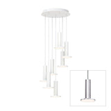 Cielo Multilight Chandelier by Pablo, Finish: Satin Aluminum/Gray Cord, Number of Lights: 7 lights,  | Casa Di Luce Lighting
