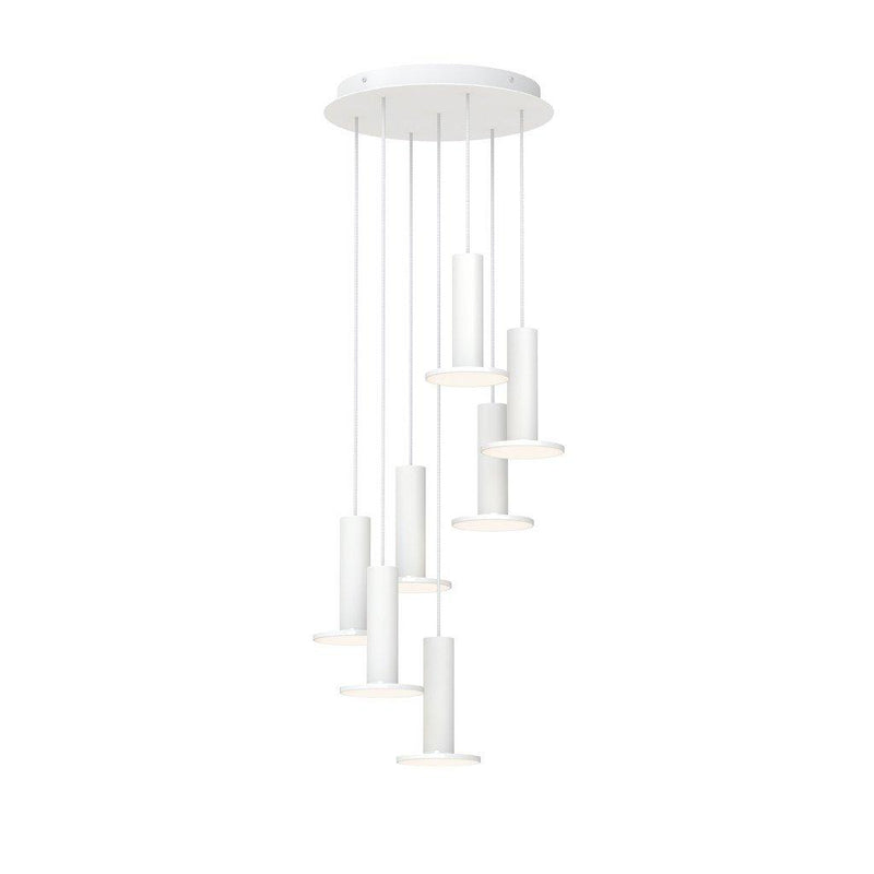 Cielo Multilight Chandelier by Pablo, Finish: White, Number of Lights: 7 lights,  | Casa Di Luce Lighting