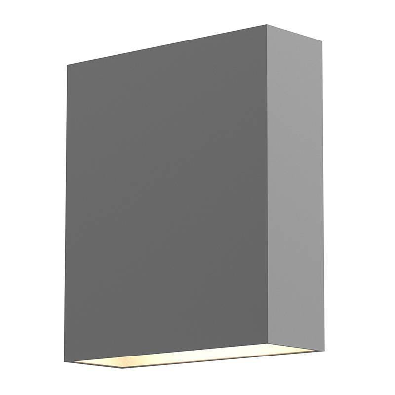 Flat Box Indoor-Outdoor LED Wall Sconce by Sonneman, Finish: Grey, ,  | Casa Di Luce Lighting
