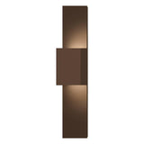 Flat Box Up-Down Indoor-Outdoor LED Panel Wall Sconce by Sonneman, Finish: Bronze, ,  | Casa Di Luce Lighting