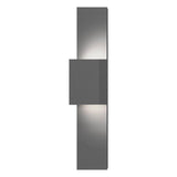 Flat Box Up-Down Indoor-Outdoor LED Panel Wall Sconce by Sonneman, Finish: Grey, ,  | Casa Di Luce Lighting