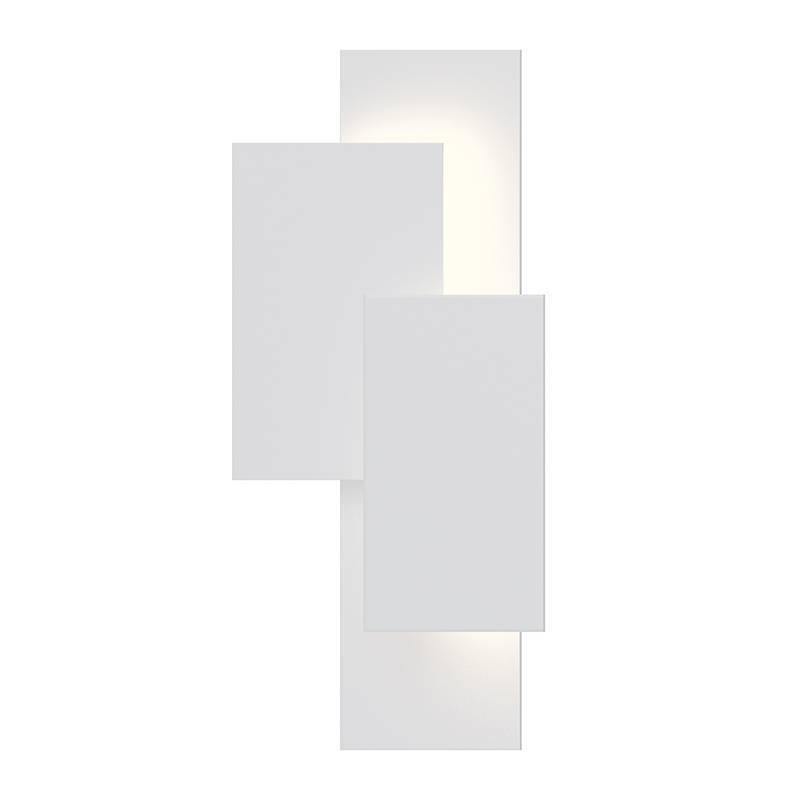 Offset Panels Indoor-Outdoor LED Wall Sconce by Sonneman, Finish: White, ,  | Casa Di Luce Lighting