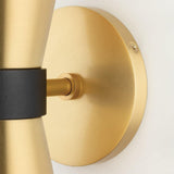 Angie Wall Sconce by Mitzi, Finish: Aged Brass/Black-Mitzi, Polished Nickel/Black-Mitzi, Number of Lights: 1, 2,  | Casa Di Luce Lighting