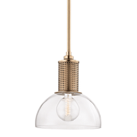 Halcyon Pendant by Hudson Valley, Finish: Brass Aged, Nickel Polished, Old Bronze-Mitzi, Size: Small, Large,  | Casa Di Luce Lighting