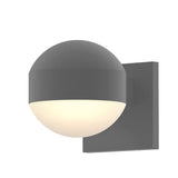 Gray Reals Downlight Outdoor LED Wall Sconce Dome Cap with Lens by Sonneman Lighting