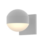 White Reals Downlight Outdoor LED Wall Sconce Dome Cap with Lens by Sonneman Lighting