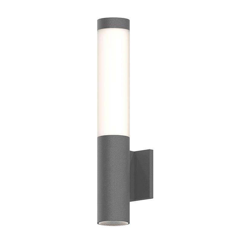 Gray Round Column Indoor/Outdoor LED Wall Sconce by Sonneman Lighting
