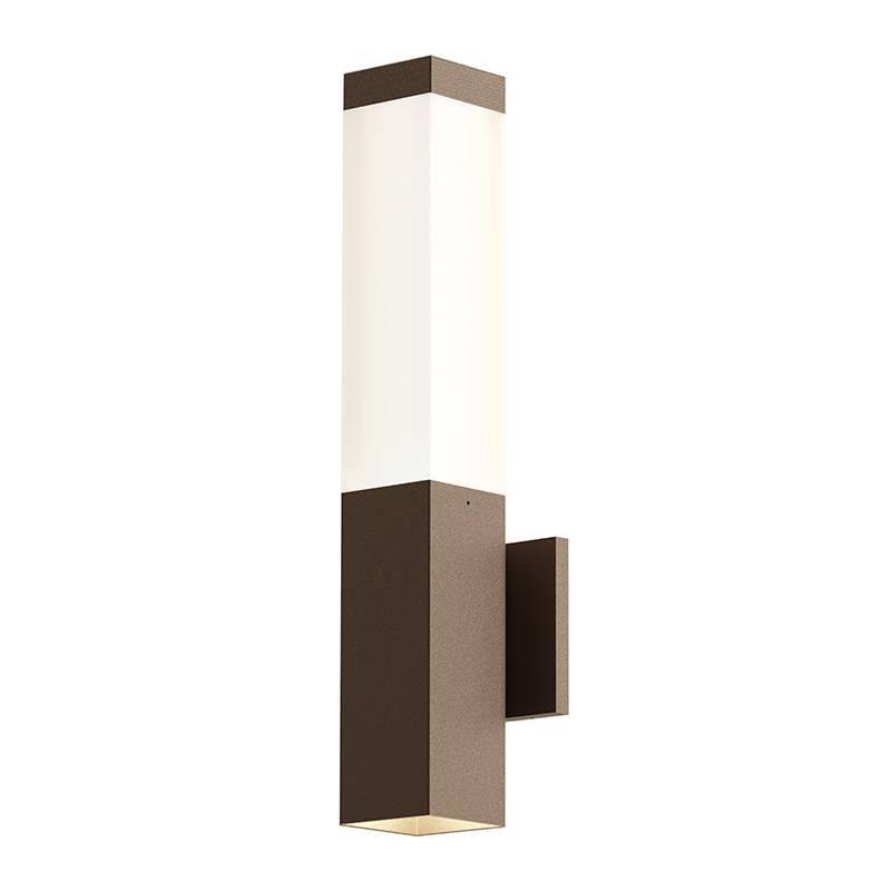 Bronze Square Column Indoor/Outdoor LED Wall Sconce by Sonneman Lighting