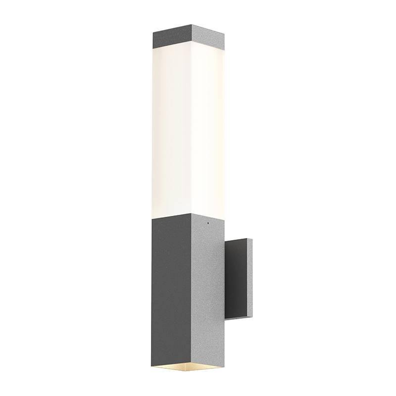 Gray Square Column Indoor/Outdoor LED Wall Sconce by Sonneman Lighting