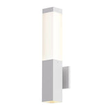 White Square Column Indoor/Outdoor LED Wall Sconce by Sonneman Lighting