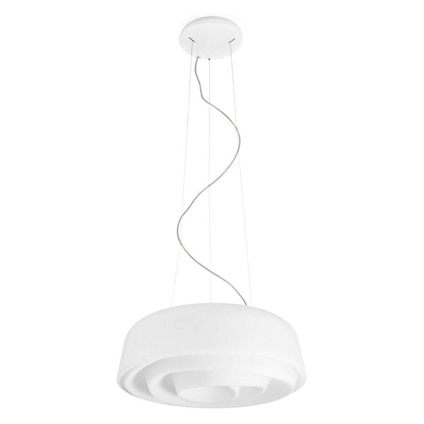 Embossed White Small Rose Pendant by Linea Light
